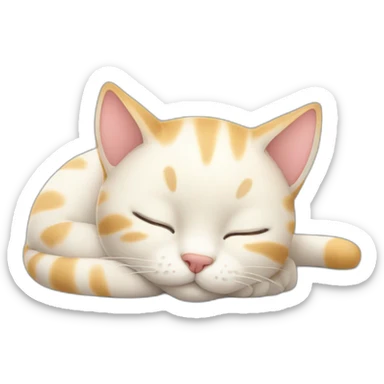 kitty sleeps sticker