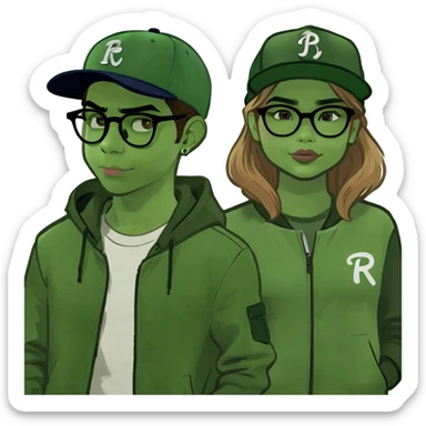 Debby Ryan and Cameron Boyce  sticker