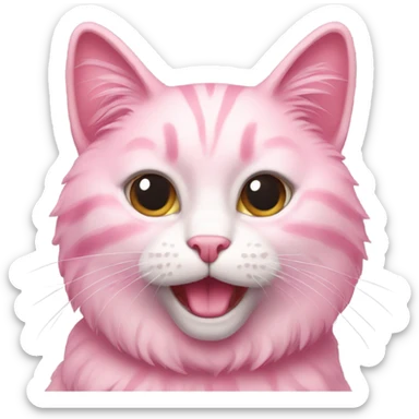 Pink cat  sticker