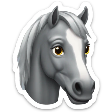 Cheval gris sticker