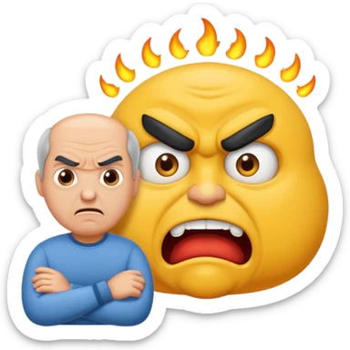 Big text "mopo" above and an angry man sticker