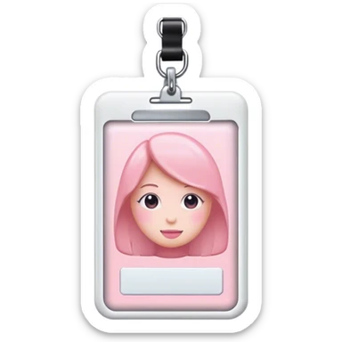 pastel pink ID BADGE sticker