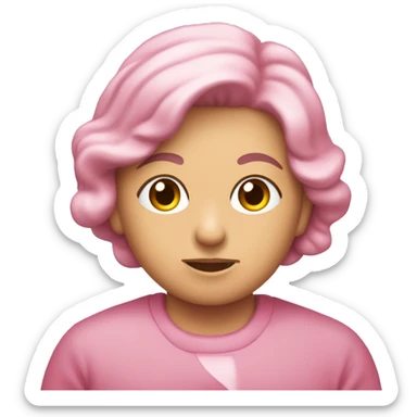 Moño rosa conmemorativo del Día Internacional contra el Cáncer de Mama sticker