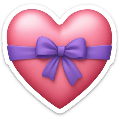 Heart wrapped in a bow sticker