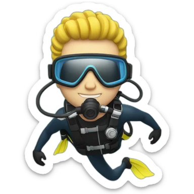Scuba diver sticker
