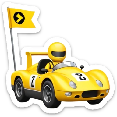 race line with banner above saying start sticker