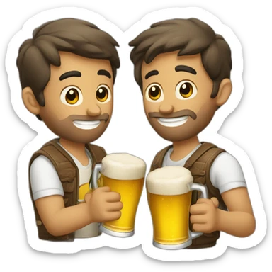 Amigos bebiendo cerveza sticker