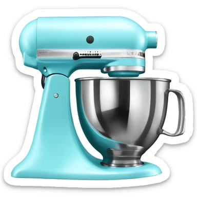 Realistic pastel blue kitchenaid mixer.  sticker