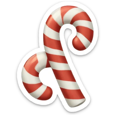 Christmas candy cane sticker