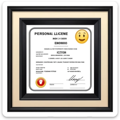 docs and personal license sticker