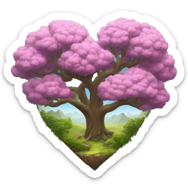 heart-shaped nature sticker