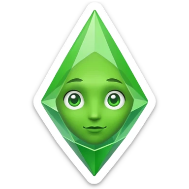 Sims character with green plumbob sticker