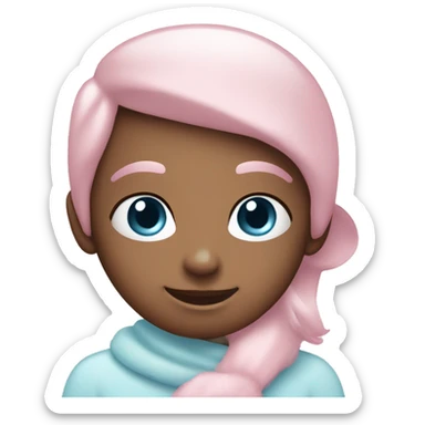 Pastel pink and baby blue Christmas gift sticker