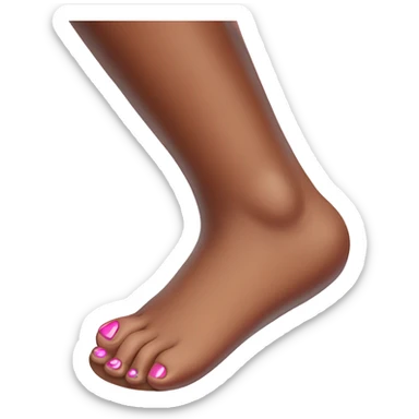 youth with nail polish feet sticker