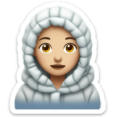 Freezing cold sleepy girl sticker