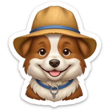 a dog but it’s a farmer sticker
