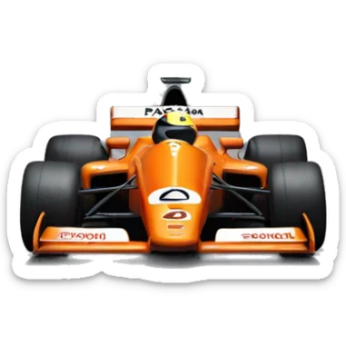  mclaren papaya formula 1 car with number 4 sticker