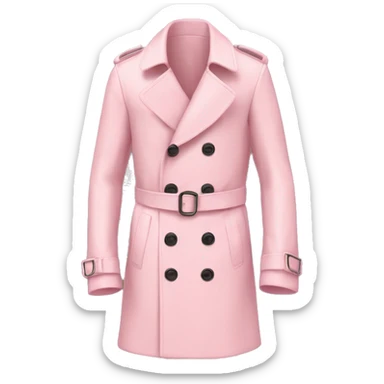 Pastel pink trench coat no person sticker
