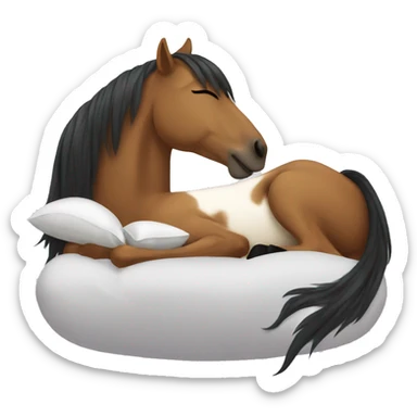 Horse sleeping sticker