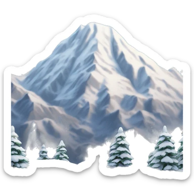 snowy mountian sticker