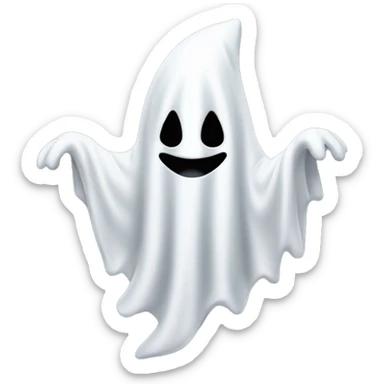 Ghost with a pointy top sticker