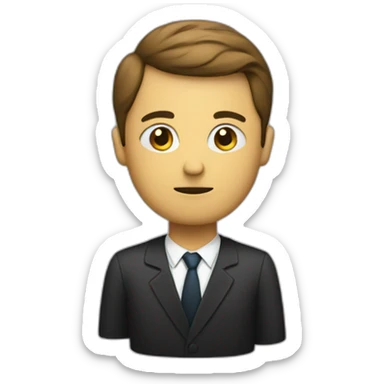 lawyer with question mark above head sticker