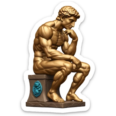 La estatua del pensandor sticker