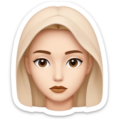 simple mysterious character with stylish minimalist fashion sticker