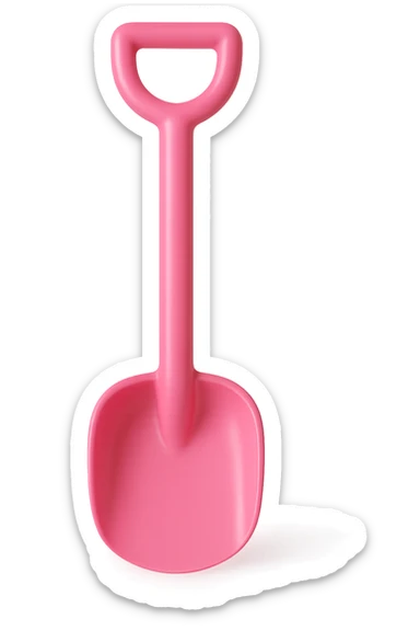 pink sand shovel sticker