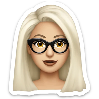 Lady gaga classy glasses  sticker