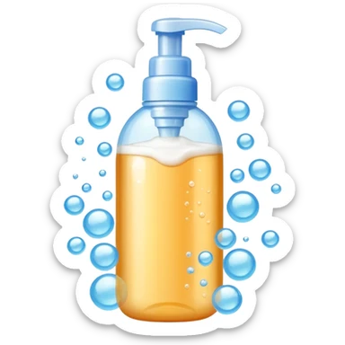 Shampoo for pet with foam sticker