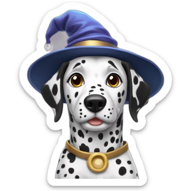 wizard dalmatian sticker