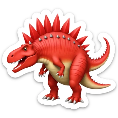 Spinosaurus with a large red spine sticker