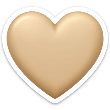 Beige heart sticker