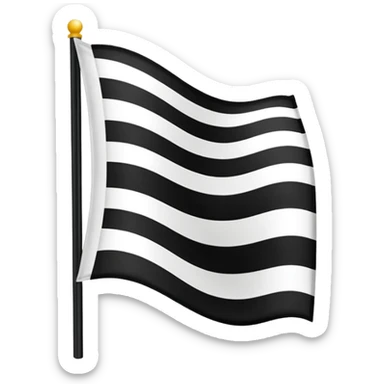Un drapeau comme la France mais les couleurs sont noires blancs noirs sticker