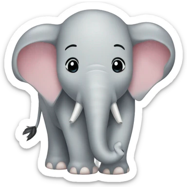 elephant with cow print sticker