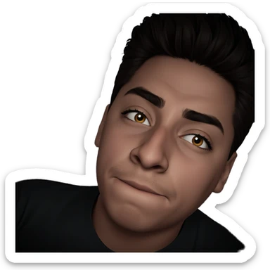 portrait of a young man sticker