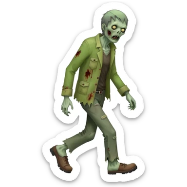 zombie full body walking sticker