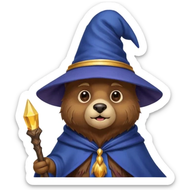 wizard bear sticker