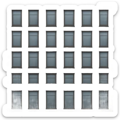 modern row of windows sticker