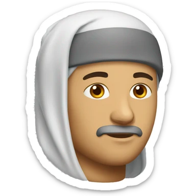 russian muslim in scullcap sticker