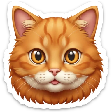 Cute orange tabby cat with big expressive eyes sticker