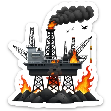 destruction of oil rig sticker