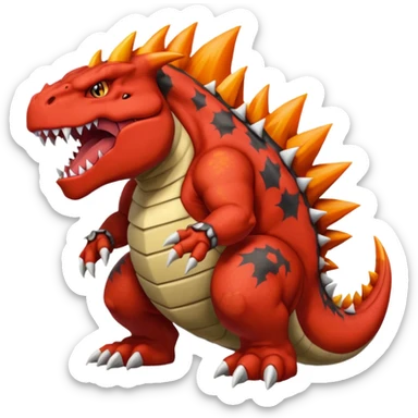 Groudon-Tyranitar-Bowser-Tyrantrum-Charizard-fusion sticker