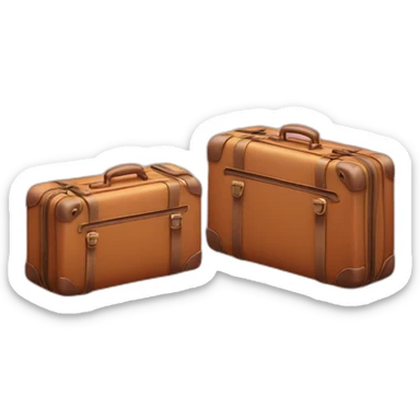 Two cute suitcases one small and one big sticker