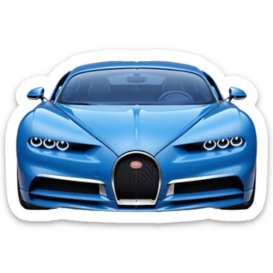 blue bugatti chiron sticker