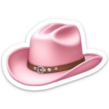 Pale pink cowboy hat sticker