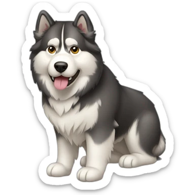Dog alaskan malamute full-body sticker
