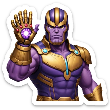 Thanos with Infinity Gauntlet sticker