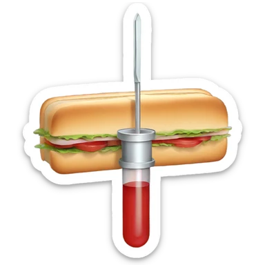syringe sandwich sticker